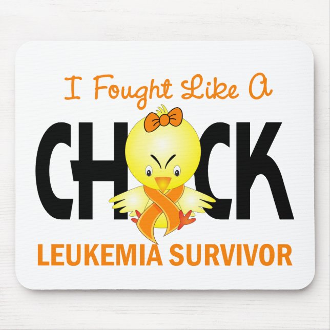 I Fought Like A Chick Leukemia Survivor Mouse Pad (Front)