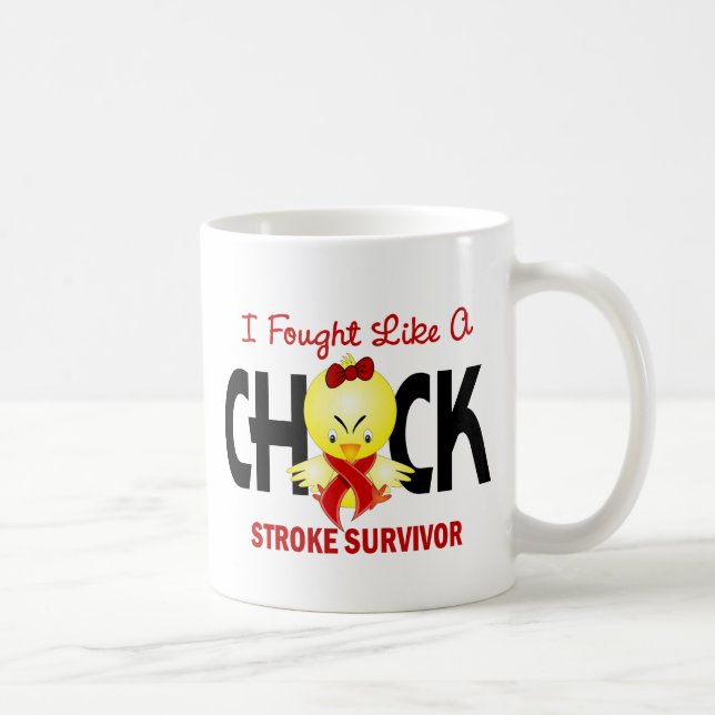 I Fought Like A Chick Stroke Survivor Coffee Mug (Right)