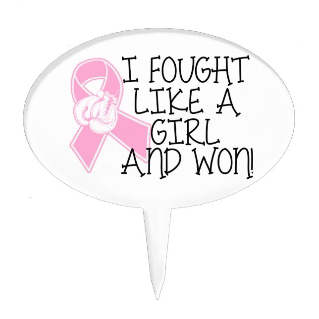 I Fought Like A Girl- BCA Cake Topper (Front)