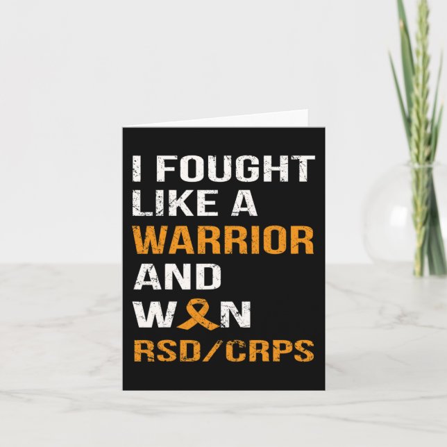 I FOUGHT LIKE A WARRIOR and WON RSD - CRPS  Card (Front)