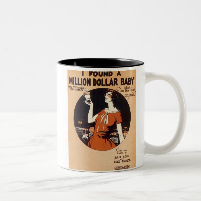 I Found A Million Dollar Baby Vintage Songbook Cov Coffee Mugs