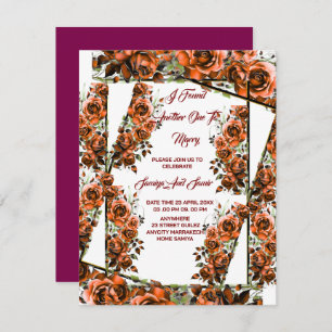 I FOUND ANOTHER ONE TO MARRY  WEDDING  INVITATION