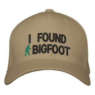 I found bigfoot embroidered baseball hat