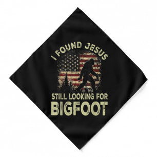 I Found Jesus Still Looking Bigfoot Funny Summer C Bandana