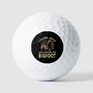 I Found Jesus Still Looking Bigfoot Funny Summer C Golf Balls