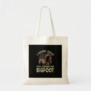 I Found Jesus Still Looking Bigfoot Funny Summer C Tote Bag