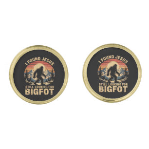 I Found Jesus Still Looking for Bigfoot Cufflinks