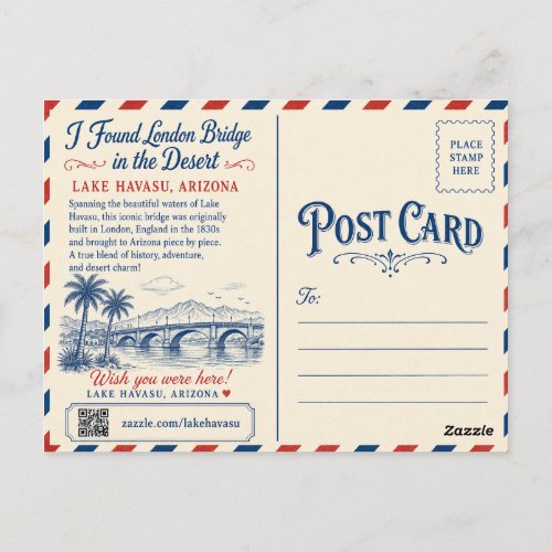 I Found London Bridge in the Desert Lake Havasu Postcard
