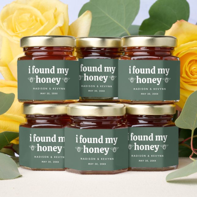 I Found My Honey  Wedding  Honey Jar Favors (Insitu)