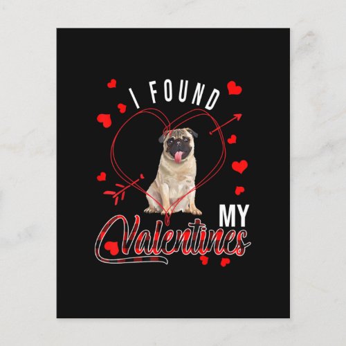 I Found My Valentines Red Plaid Pug Dog Lover