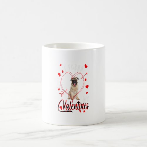 I Found My Valentines Red Plaid Pug Dog Lover Gift Coffee Mug
