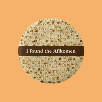 I Found The Afikomen Matzo Passover   Button by Cardgallery at Zazzle