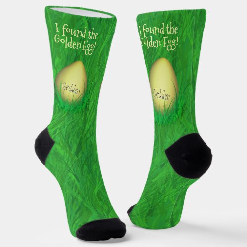 I Found the Golden Egg _ Cute Easter Holiday   Socks