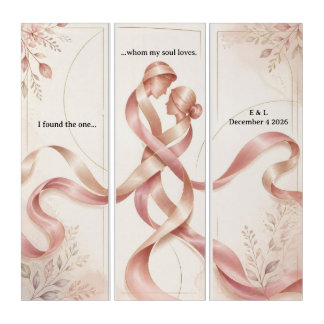 I Found the One Whom My Soul Loves Elegant Couple Triptych