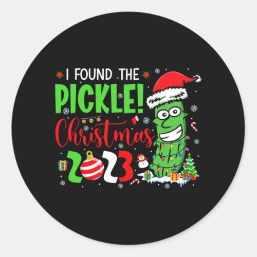 I Found The Pickle Christmas 2023 Sarcastic Santa  Classic Round Sticker