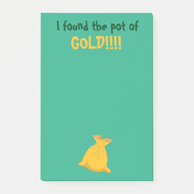 I found the pot of gold St. Patrick's Day Post-it Notes (Front)