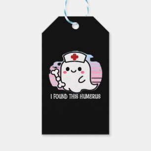 I Found This Humerus Funny Halloween Nurse Ghost B Gift Tags