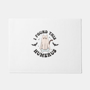 I Found This Humerus Humorous Funny Halloween Cat Doormat