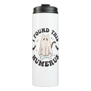 I Found This Humerus Humorous Funny Halloween Cat  Thermal Tumbler