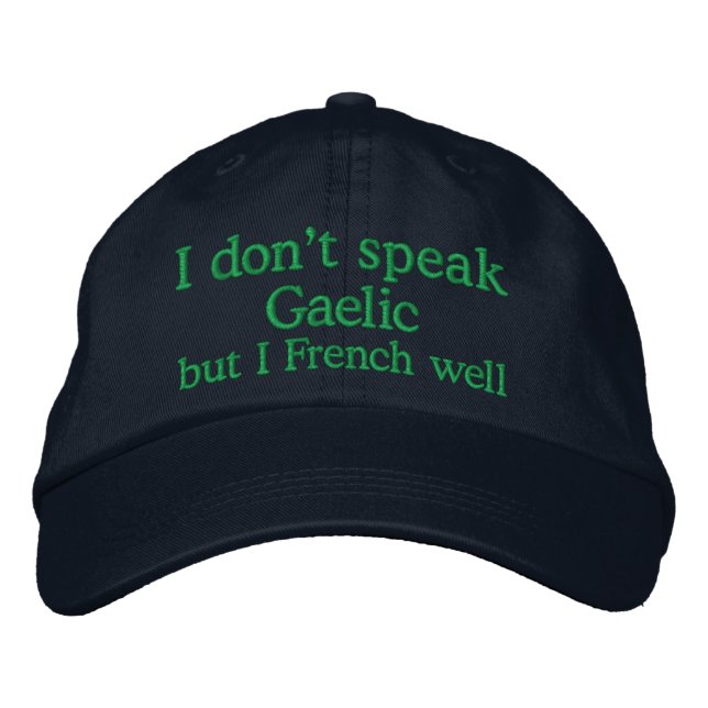 I French Well Embroidered Baseball Cap (Front)