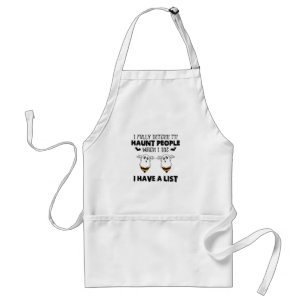 I Fully Intend To Haunt People – Funny Ghost & Bee Adult Apron