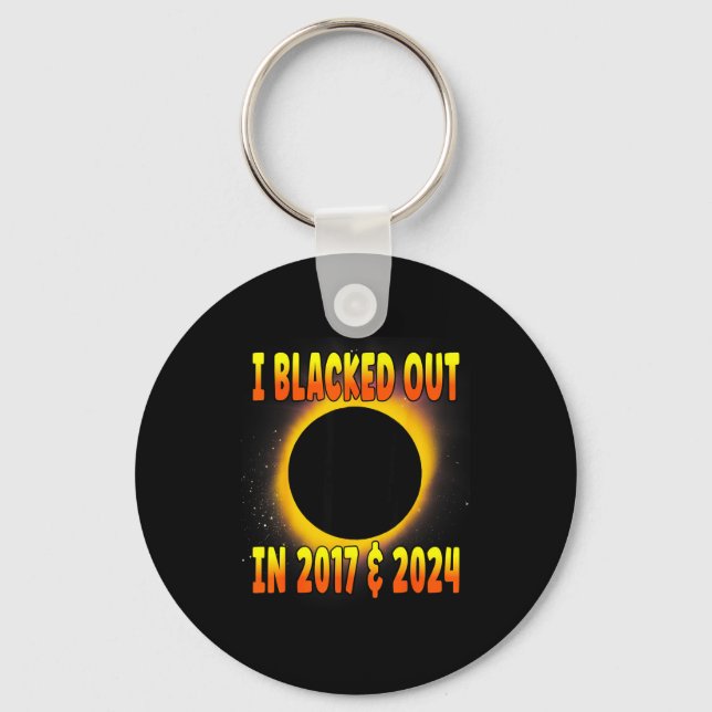 I Funny Blacked Out 2017 Total Solar Keychain (Front)