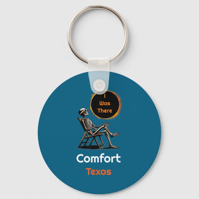 I Funny Solar Eclipse Comfort Texas There Keychain (Front)