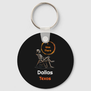 I Funny Solar Eclipse Dallas Texas There Keychain