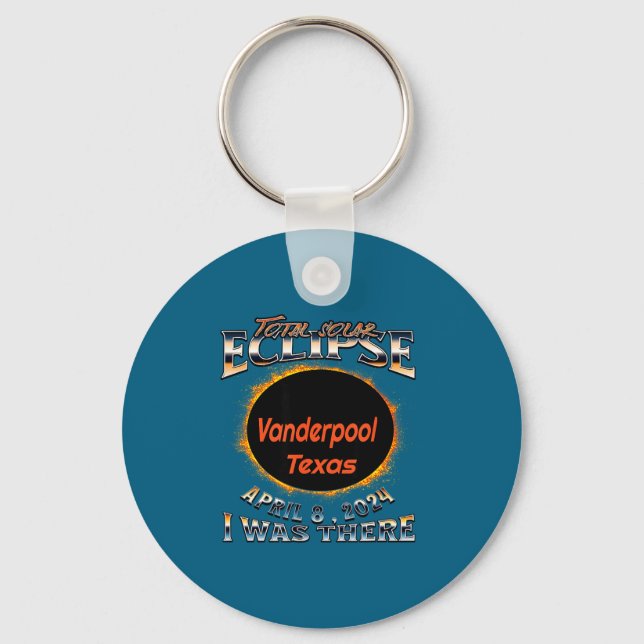 I Funny Solar Eclipse Vanderpool Texas There Keychain (Front)