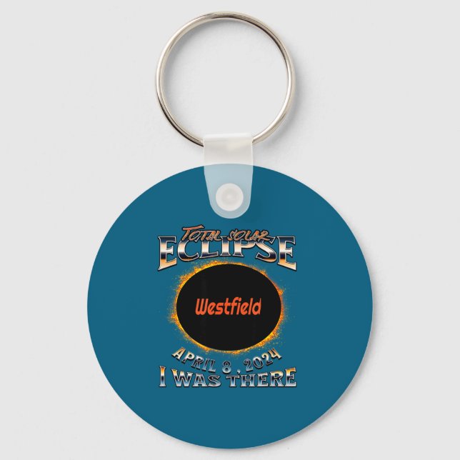 I Funny Solar Eclipse Westfield Indiana There Keychain (Front)