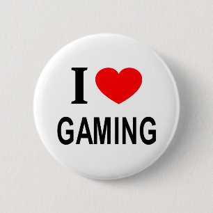 I ❤️ GAMING I LOVE GAMING I HEART GAMING BUTTON