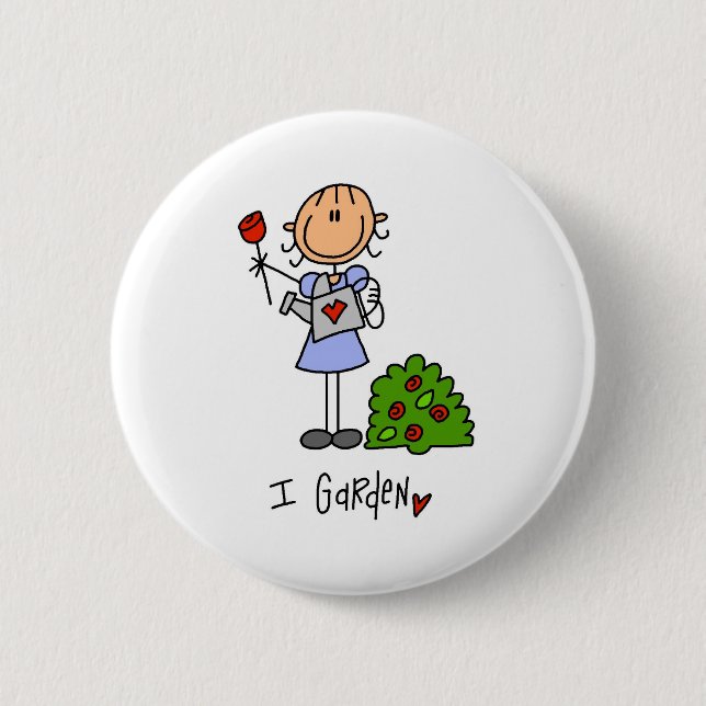 I Garden Pinback Button (Front)