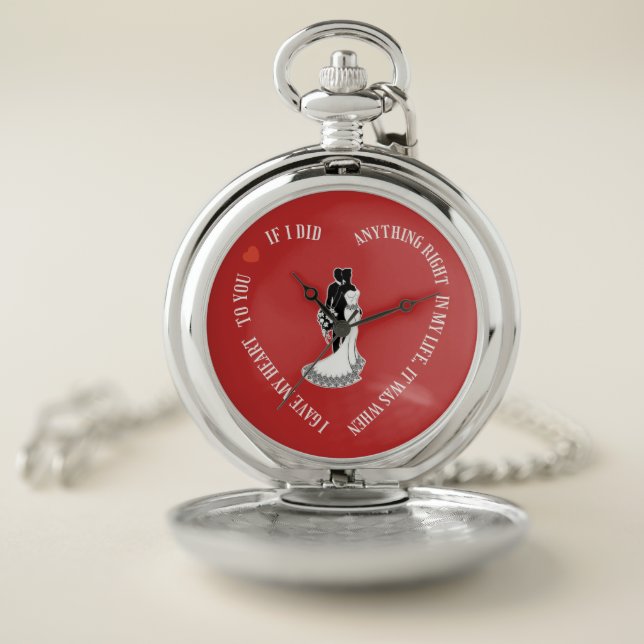 I gave my heart to you pocket watch (Inside)