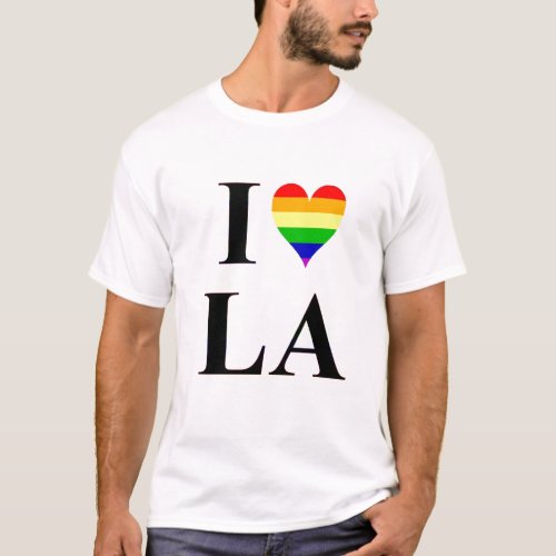 I Gay Heart Los Angeles California T_Shirt