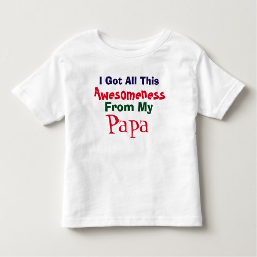 I Get My Awesomeness From My Papa T_Shirt