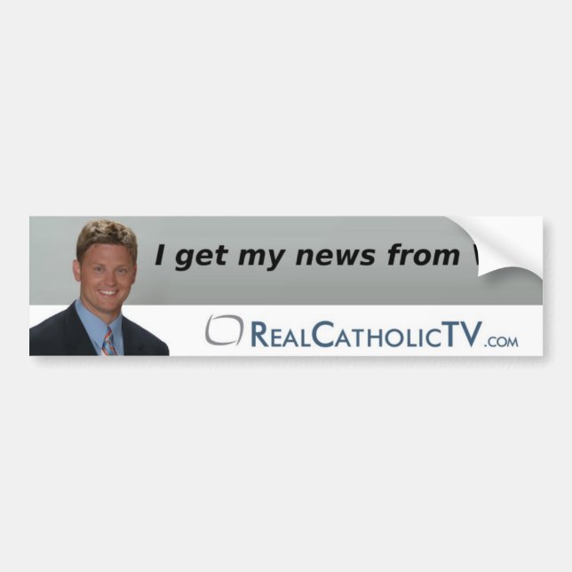 I Get My News From Vic! Bumper Sticker (Front)
