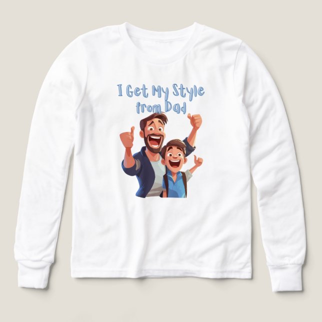 I get my style from dad Tri-Blend shirts (Design Front)