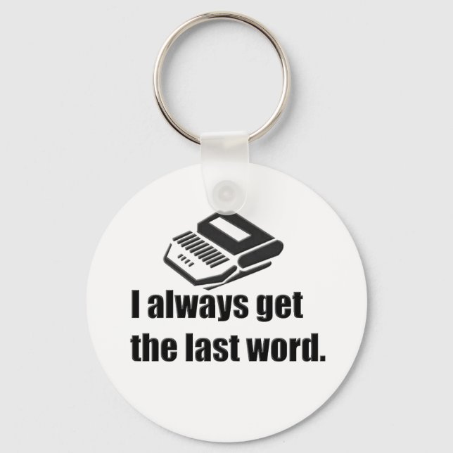 I get the last word steno keychain (Front)