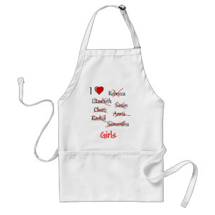 'I ♥ Girls' Adult Apron