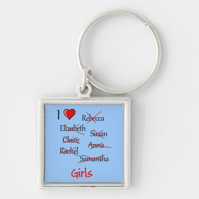 'I ♥ Girls' Keychain (Front)