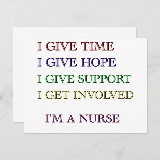 I GIVE, I'M A NURSE (Front/Back)