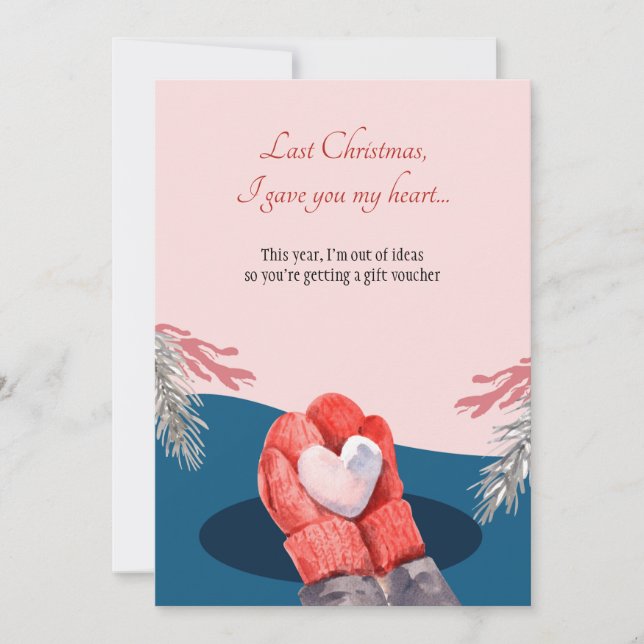 I Give My Heart To You Holiday Card (Front)
