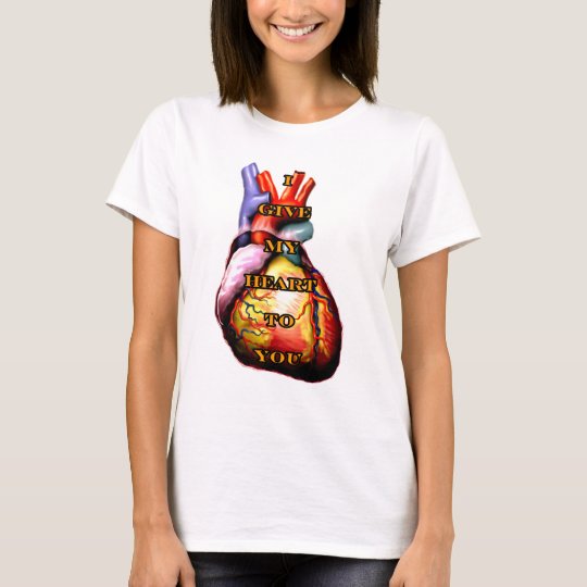 I Give My Heart To You Orange The MUSEUM Zazzle Gi T-Shirt