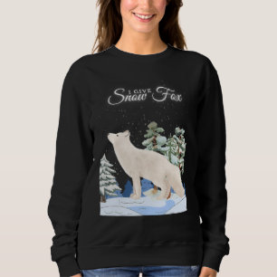 I GIVE SNOW FOX   animal pun Sweatshirt
