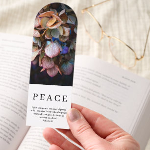 I Give You Peace John 14:27 Hygrangea Floral Bible Bookmarks