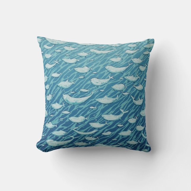 I give you the ocean as a gift. throw pillow (Front)