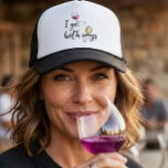 I go Both Ways Red White Wine Lover Trucker Hat<br><div class="desc">This design was created through digital art. It may be personalized by clicking the customize button and changing the color, adding a name, initials or your favorite words. Contact me at colorflowcreations@gmail.com if you with to have this design on another product. Purchase my original abstract acrylic painting for sale at...</div>