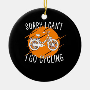 I Go Cycling Ceramic Ornament