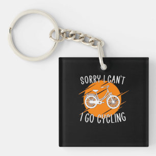 I Go Cycling Keychain