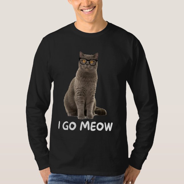 I Go Meow Funny Cat Meme Funny Singing T-Shirt (Front)